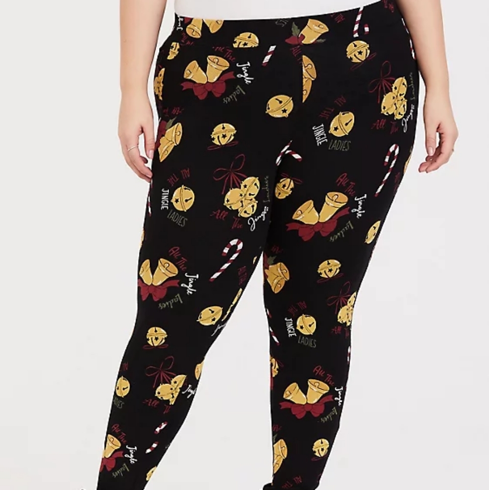 ⭐HP⭐ TORRID LEGGING - JINGLE BELLS PRINT   -Sz 2X - Picture 2 of 7